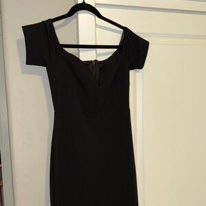 Lulu's Classic Black Midi Dress